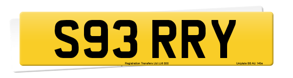 Registration number S93 RRY